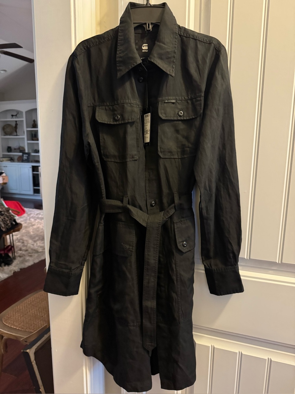 Raw women's Black Belted Military shirt/dress